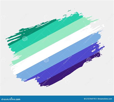 Gay Men Flag Painted with Brush on White Background. LGBT Rights ...