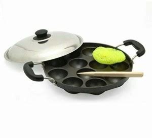 JET NONSTICK APPAM PATRA with steel lid/ 12 Cavity Appam Patri Pan 23 ...