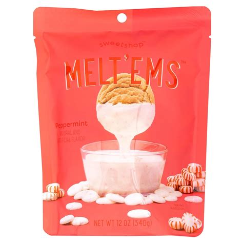 Amazon.com : Sweetshop Chocolate Melt'ems 12 oz (Peppermint) Chocolate ...