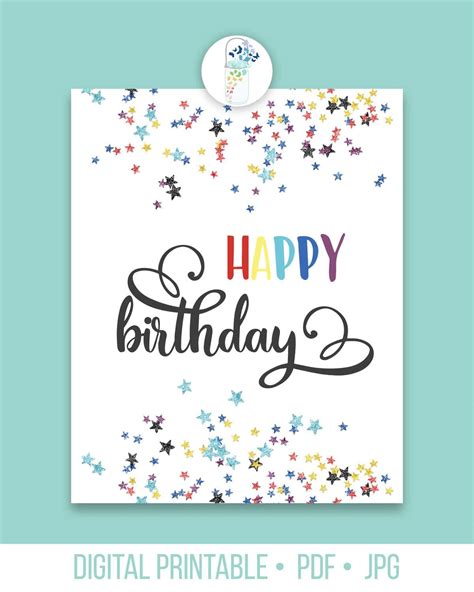 Happy Birthday Printable Free
