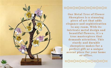 CraftVatika Metal Flower Showpiece Table Top Showpiece, Handmade Gift ...