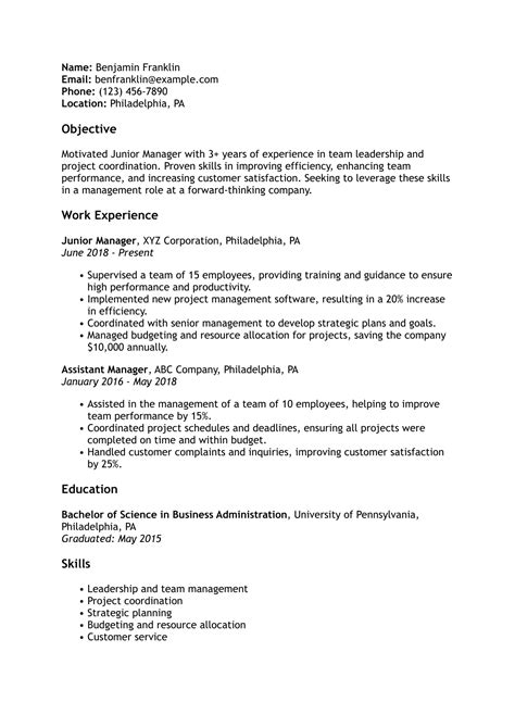 Manager Resume Examples 的图像结果