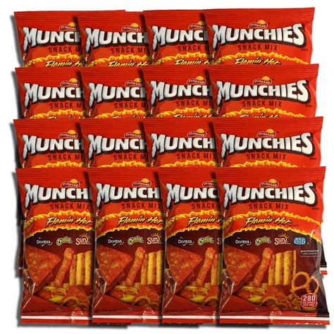 Munchies Flamin' Hot Spicy Crunchy Snack Mix | Bold Fiery Chips | 1.75 ...