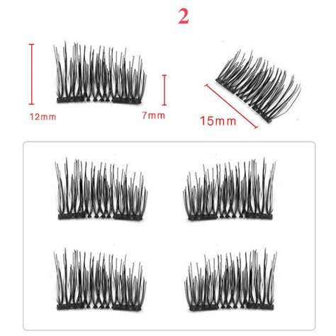 Goln Beauty Makeup Tool 3D Natural Soft Double Magnetic Eyelashes False ...