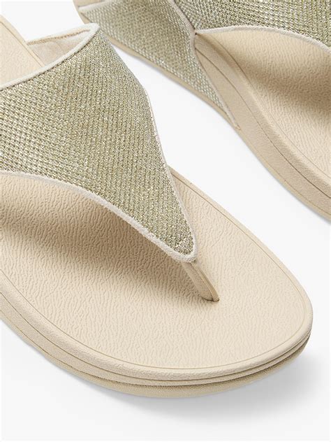 FitFlop Lulu Shimmer Toe Post Sandals, Plantino
