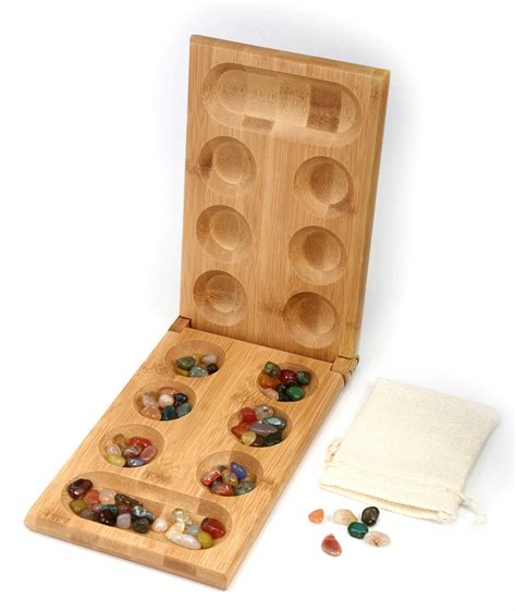 Amazon.com: Togudot Mancala Board Game with Solid Wood Folding Board 80 ...