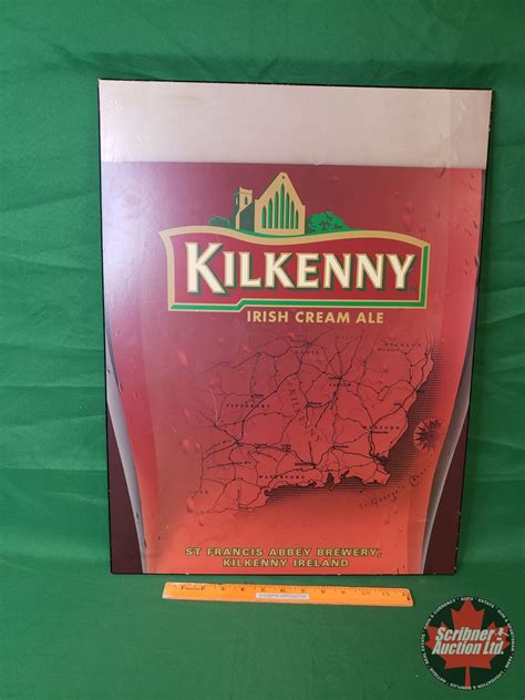 "Kilkenny Irish Cream Ale" MDF Sign (24"H x 18"W) (SEE PICS!)
