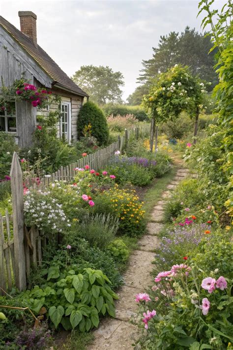 15+ Charming Cottage Garden Layout Ideas