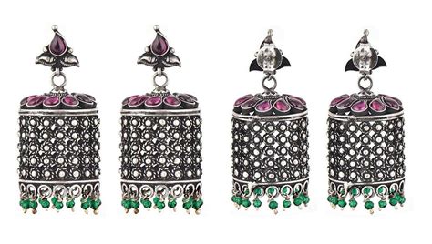 Top 10 Latest Indian Silver Earrings Of 2025 | South Indian Jewels