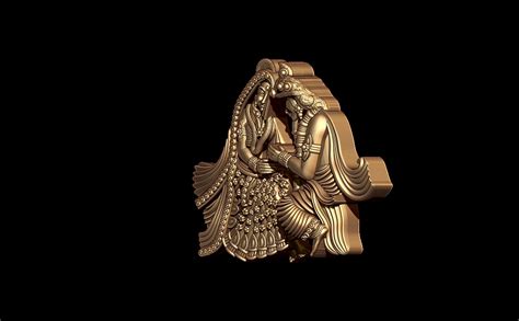 Radha Krishna Murti 3D Model STL File