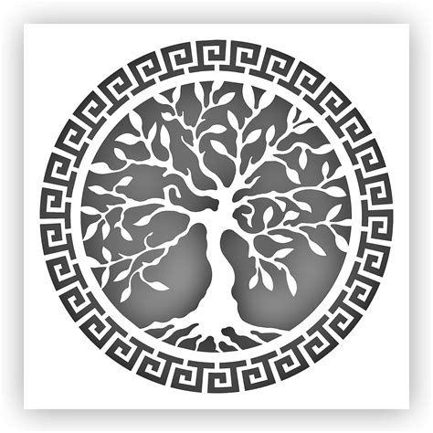 Olive Tree Greek Key #1 Stencil - Choose a Size - Laser-Cut Reusable Plastic | eBay