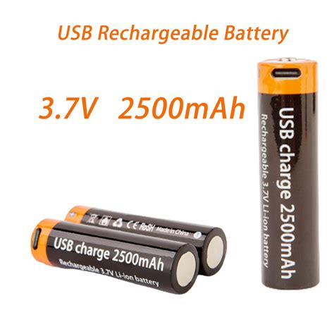 Lithium 18650 Battery 2500mAh Li Ion Battery Rechargeable 18650 Cell ...