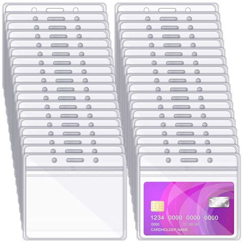 Zonon 150 Pieces Id Card Name Badge Holder Clear Plastic | Desertcart INDIA