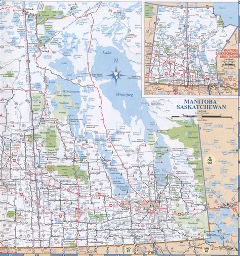 Manitoba detailed map with cities and towns. Free printable road map of Manitoba