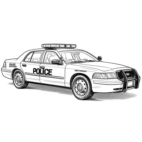 Coloring Page Of A Police Car