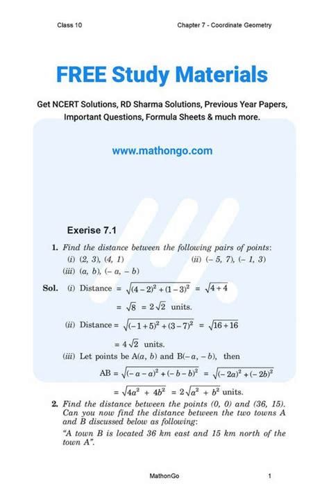 Class 10 Maths Chapter 7 Exercise 7.2 的图像结果