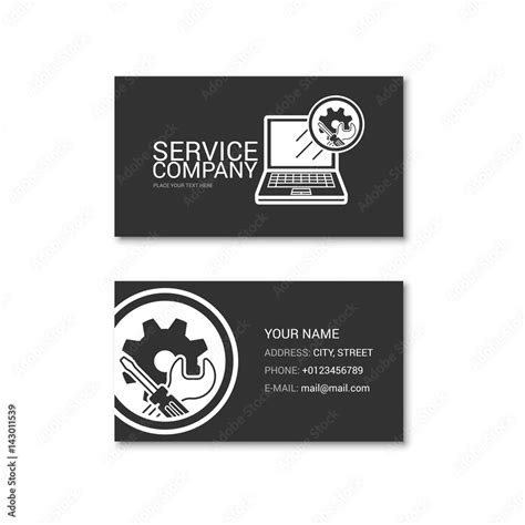 A Computer Repair Business Card Empty Sample 的图像结果