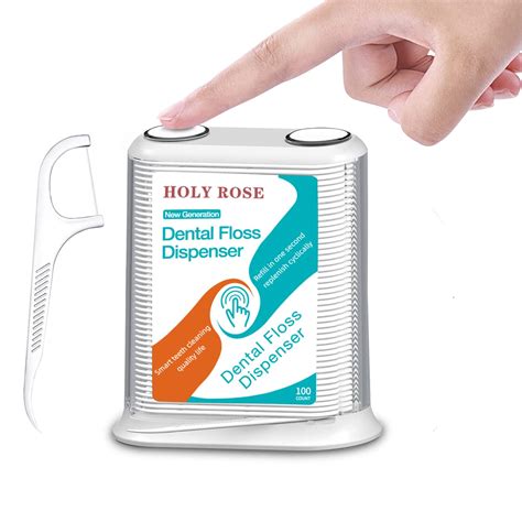 Dental Floss Dispenser,with 100 Count Adults for Floss Sticks,Holy Rose ...