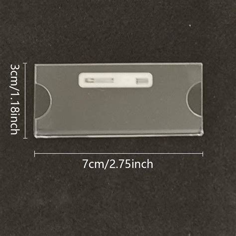 Buy IronBuddy Badge Card Holder Blank Clear Acrylic Name Tags Holders ...