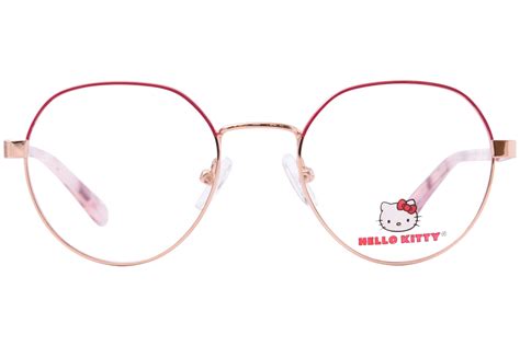 Hello Kitty HK374-1 Eyeglasses Youth Kids Girl's Shiny Rose Gold Full ...