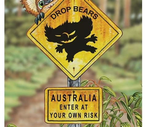 Print - Drop Bear Warning | Mythic Australia