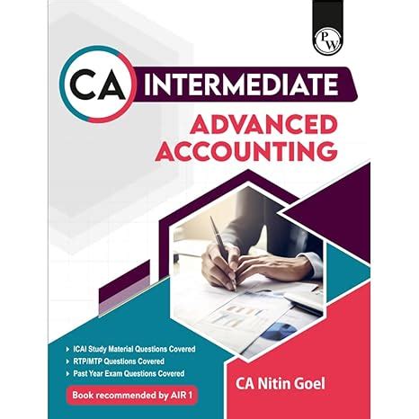 Buy PW CA Intermediate Group 1 Advanced Accounting - CA Nitin Goel ...