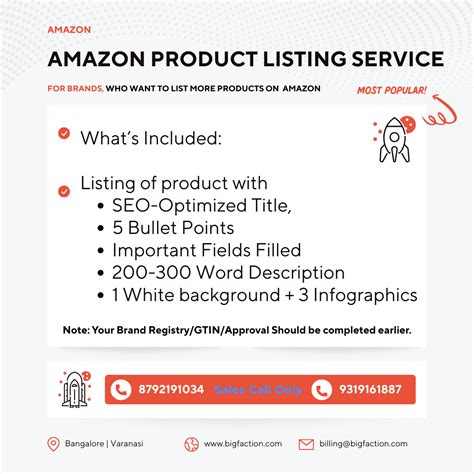 Amazon Product Listing Service – Big Faction