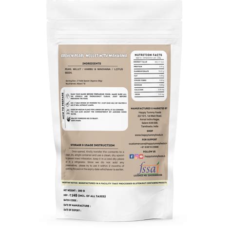 Broken Pearl Millet Makhana – Happy Tummy Foods