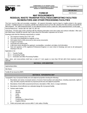 Fillable Online elibrary dep state pa Form 5R - Map Requirements ...