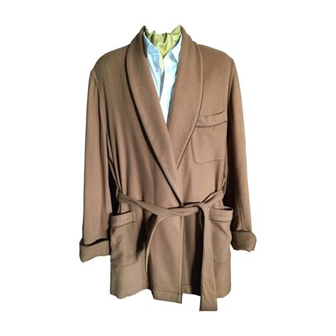 Loro Piana Pure Cashmere Mens Short Robe / Smoking Jacket at 1stDibs ...
