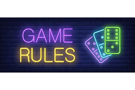 Game Rules Neon Sign. Glowing Inscriptio Graphic by pch.vector ...