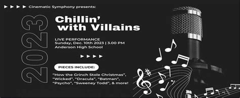 Chillin with Villains, Anderson High School Performing Arts Center ...