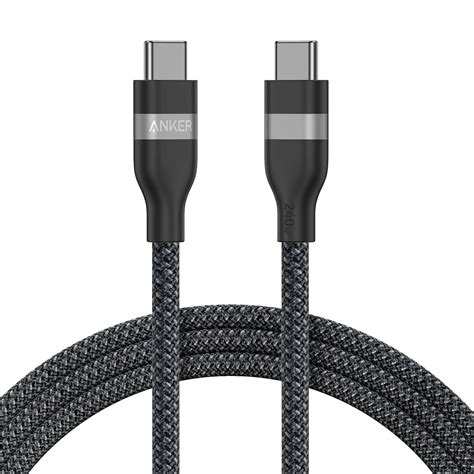 Anker USB C Cable, 240W 6 ft Upcycled-Braided USB C to USB C Cord, Type ...