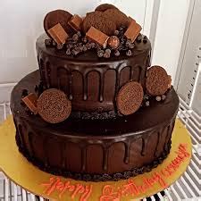 Chocolate drippy 2 tier cake – Cruffin India