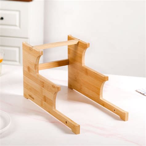 Triple Layer Bamboo Platter Stand Online - Premium Platter Stand | Nestasia