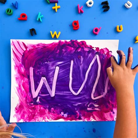 Finger Painting The Letter Z