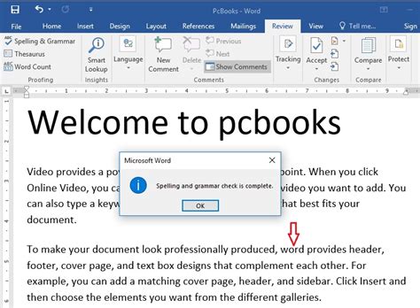 Microsoft Word Tutorial - Spell Check Option