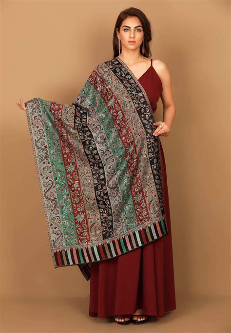 Pashtush Women'S Ethnic Design, Soft Bamboo Scarf, Casual Stoles, Wrap ...