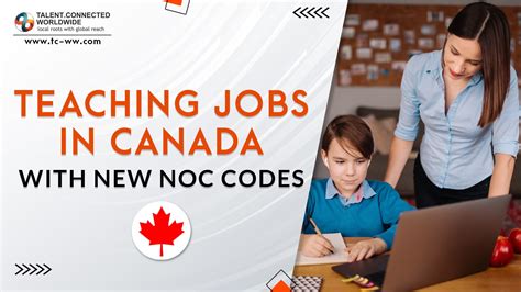 Teaching Jobs in Canada with New NOC Codes | Find your NOC