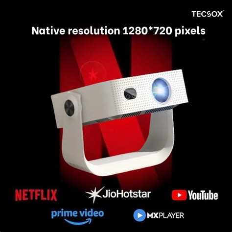 TecSox Aura Projector Online | 4K Decoding Support | Android 12 Smart ...