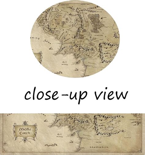 Buy Large World Map Canvas Wall Art, The Rings Map Canvas Prints ...