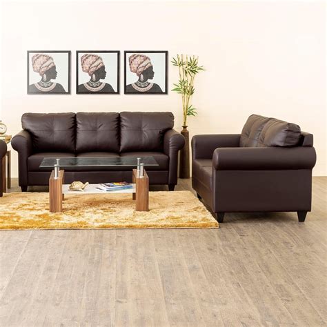 Buy Helios Roslyn 3+2 Sofa Set - Dark Brown - Brown from Helios by Home ...