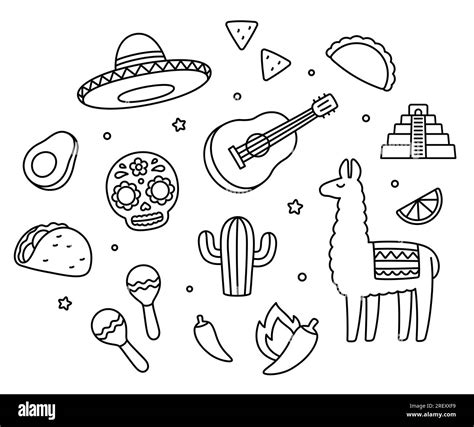 Mexican day dead symbols Stock Vector Images - Alamy