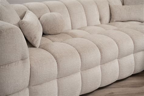 Berlin Left Hand Corner Sofa – Light Taupe Chenille