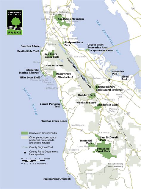 San Mateo County Parks Map | Support Parks in San Mateo County