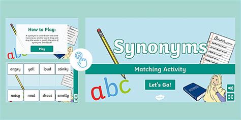 Synonyms Interactive Matching Game