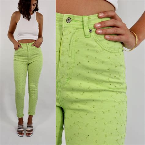 Best Neon Green Stretch Denim Jeans Clearance | emergencydentistry.com