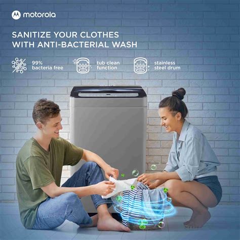 MOTOROLA 6.5 kg Garment Sterilization Fully Automatic Top Load Washing ...