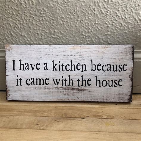 Buy TUNIU Wood Kitchen Sign Funny Kitchen Decor I Have A Kitchen ...