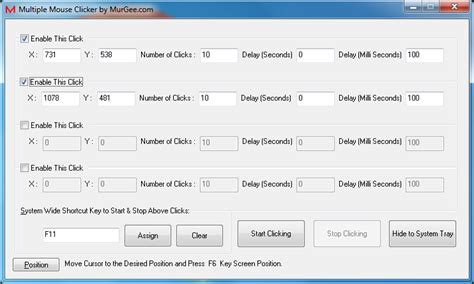 Program for Mouse Clicks 的图像结果